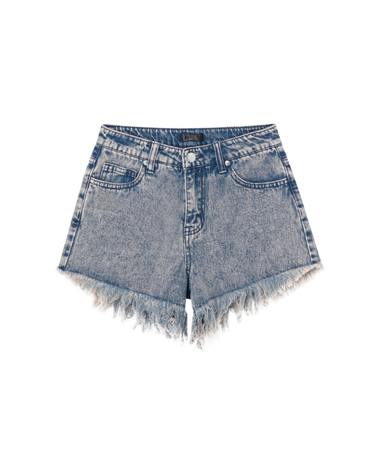 Frayed Denim Shorts