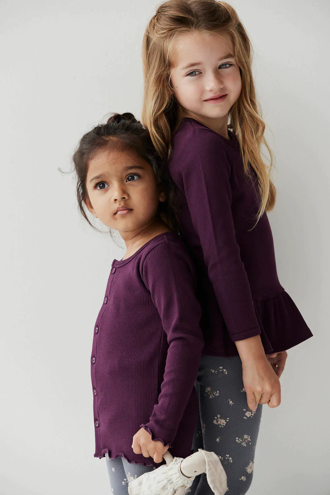 Organic Cotton Fine Rib Cardigan | Sugar Plum