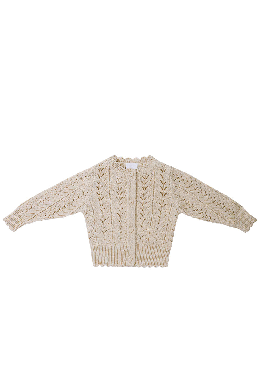 Hannah Knitted Cardigan | Oatmeal Marle