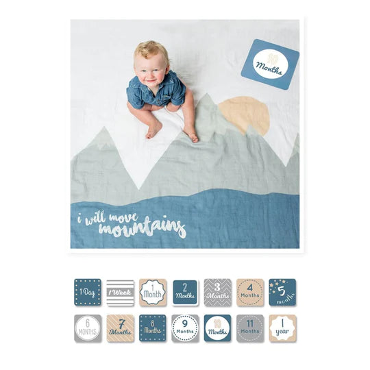 Milestone Blanket & Cards Set | I Will Move Mountains