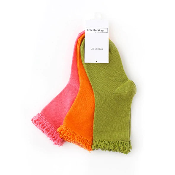 Citrus Lace Midi Sock 3-pack