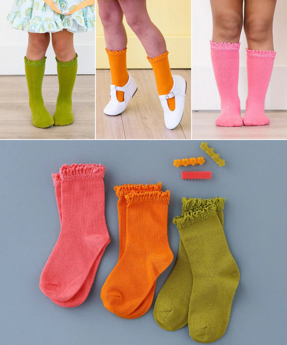 Citrus Lace Midi Sock 3-pack