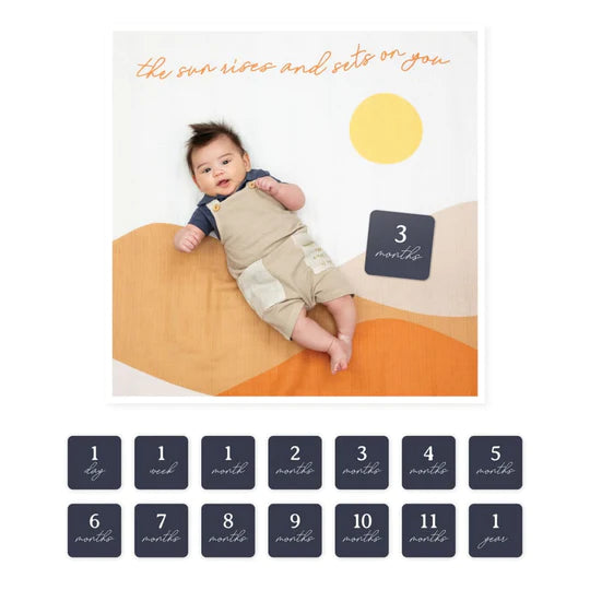 Milestone Blanket & Cards Set | Sunrise