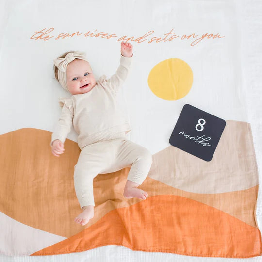 Milestone Blanket & Cards Set | Sunrise