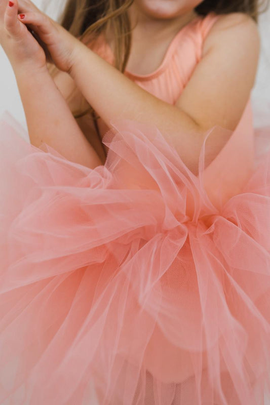 Bright Peach Tank Tutu Leotard